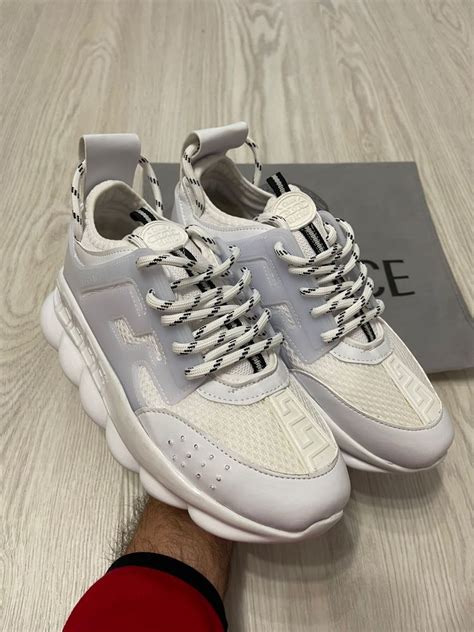 adidasi versace barbati albi